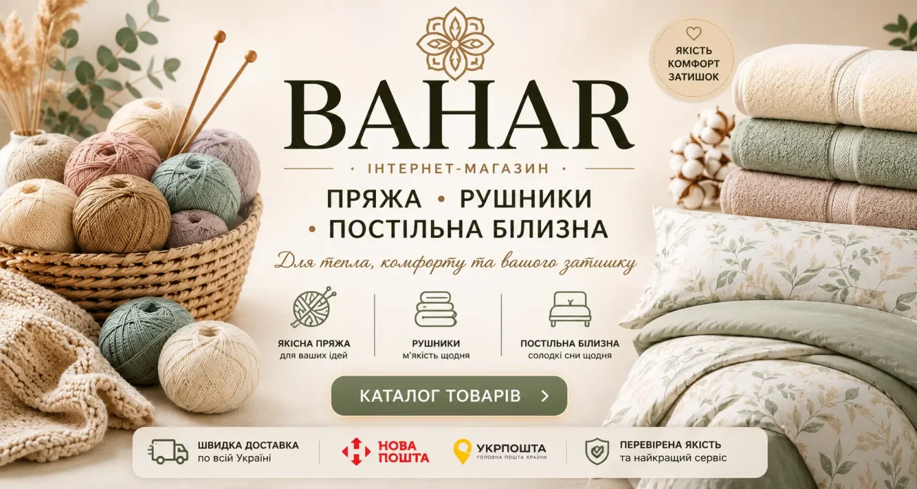 Інтернет-магазин Бахар – пряжа, рушники та постільна білизна