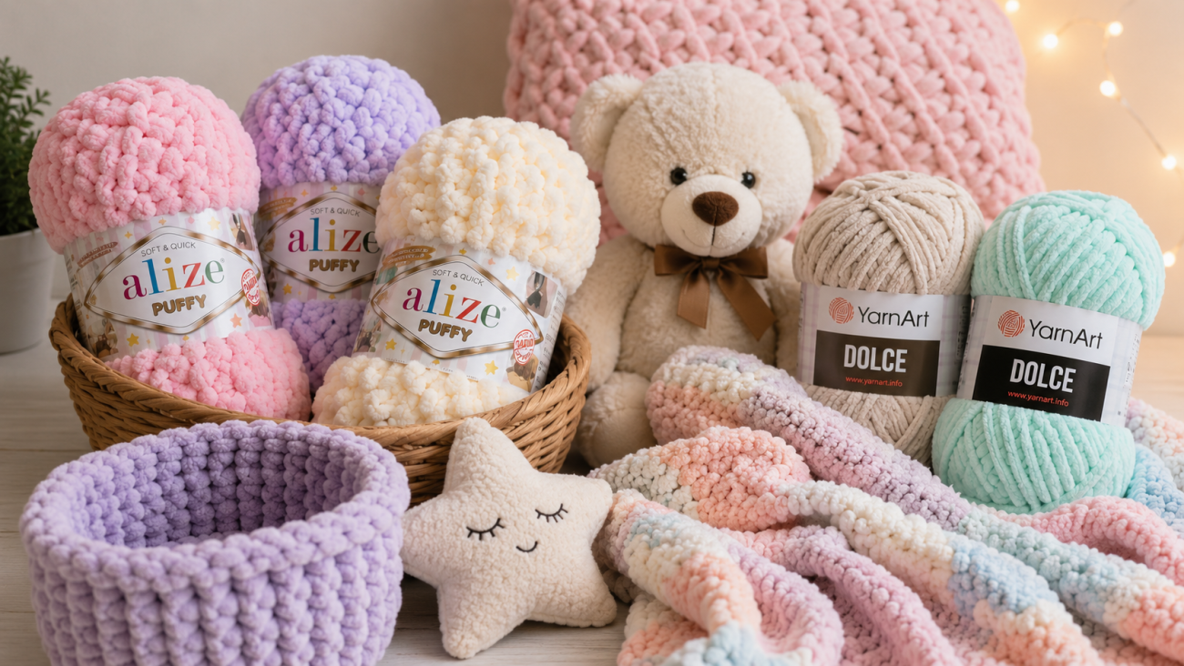 🧶 Яка пряжа не колеться? Повний гід по м'якій пряжі для дітей і дорослих 6 плюшева пряжа яка не колеться